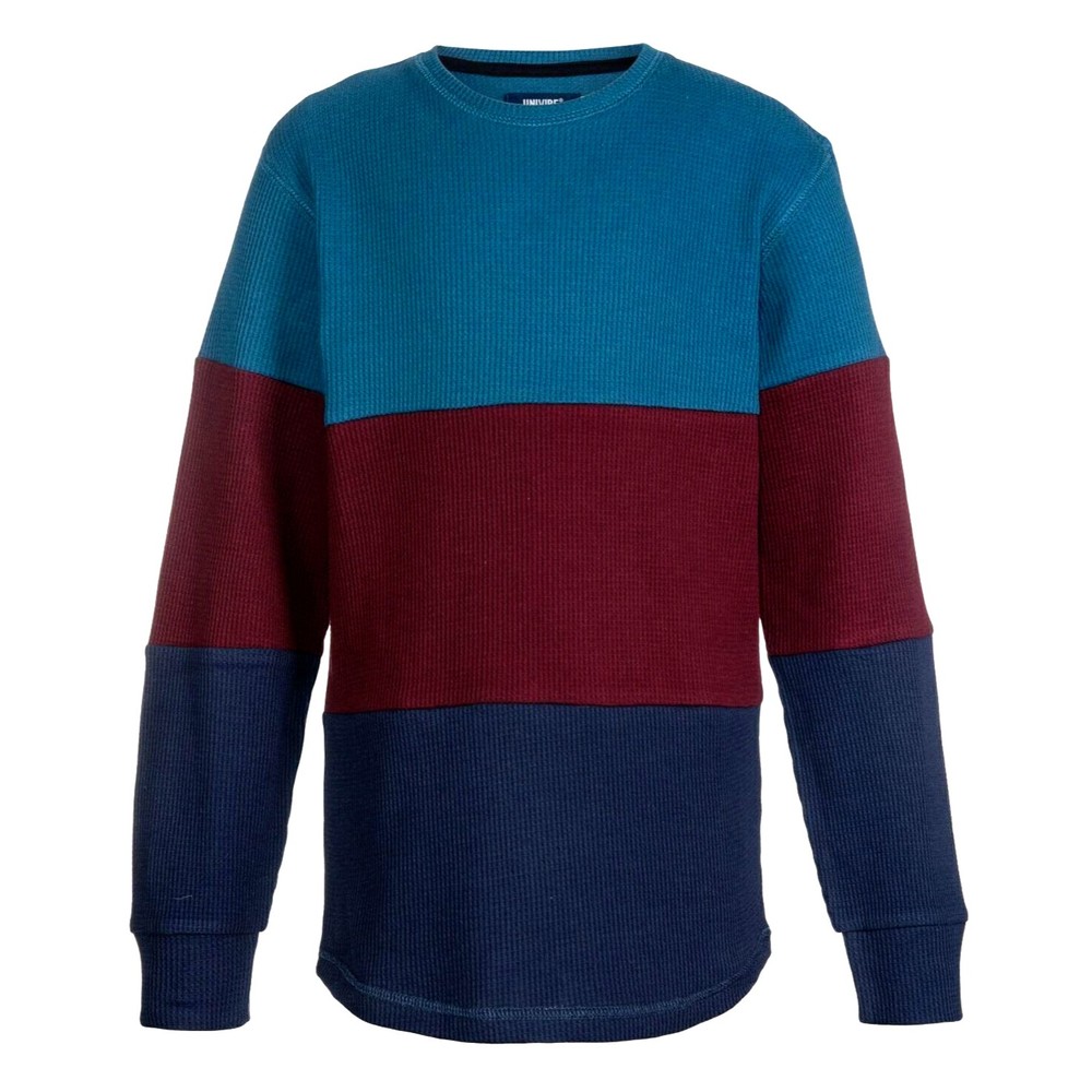 NWT Univibe Big Boys Carrey Color Blocked Thermal T-shirt, Indigo, Size: XL